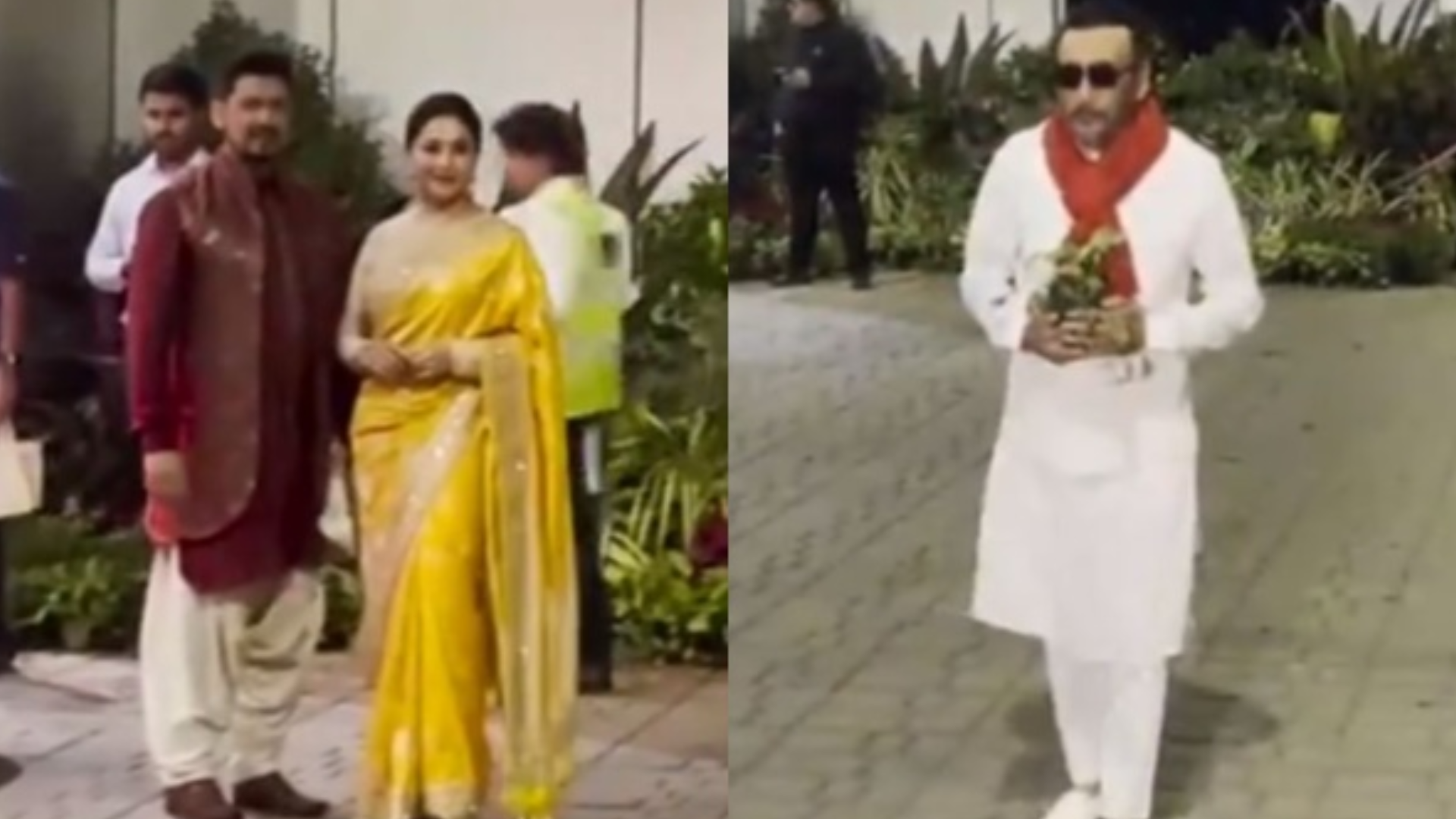 Madhuri Dixit Nene, Jackie Shroff leave for Ayodhya to attend Pran Pratishtha ceremony