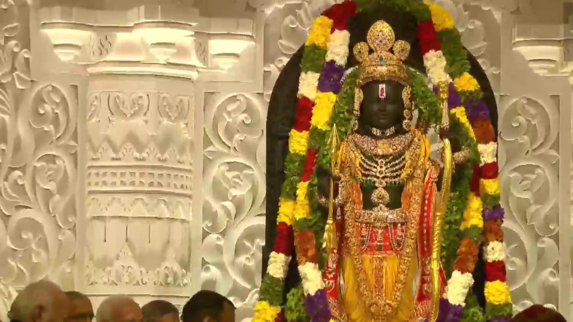 Prime Minister Narendra Modi participating in the Pran Pratishtha ceremony