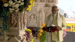 PM Modi Brings Offerings For Lord Ram, Puja Begins