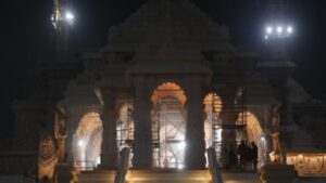 Ram Janmbhoomi Trust posts stunning pictures of Ram Mandir bathed in nightlight