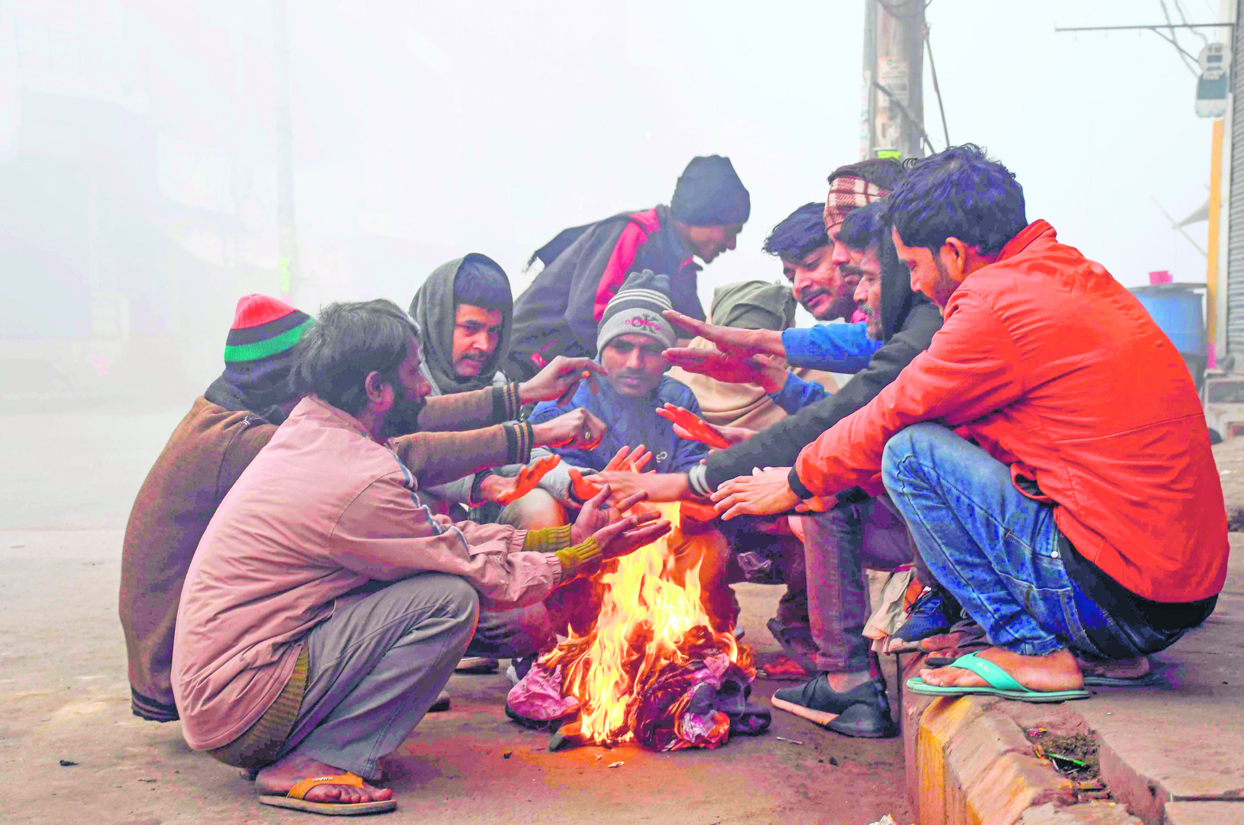 Coldest morning of the season in Delhi