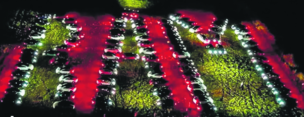 Over 150 cars create dazzling ‘Ram’ formation light show in Maryland