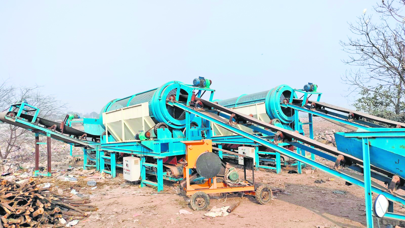 Inefficient trommel machines leading to poor garbage management in Bishanpura