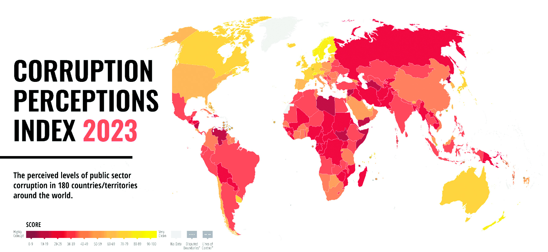 India ranks 93 among 180 nations in Corruption Perceptions Index 2023