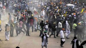 Police fire tear gas at farmers gathered at Punjab-Haryana Shambhu border to resume ‘Dilli Chalo’ protest