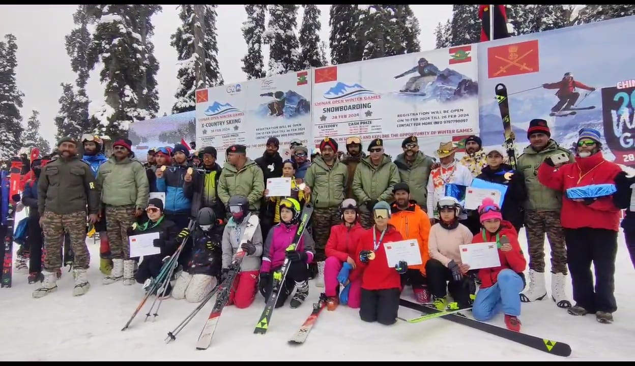 Indian Army organised Chinar Open Winter Games at World Famous Ski Resort Gulmarg on Wednesday