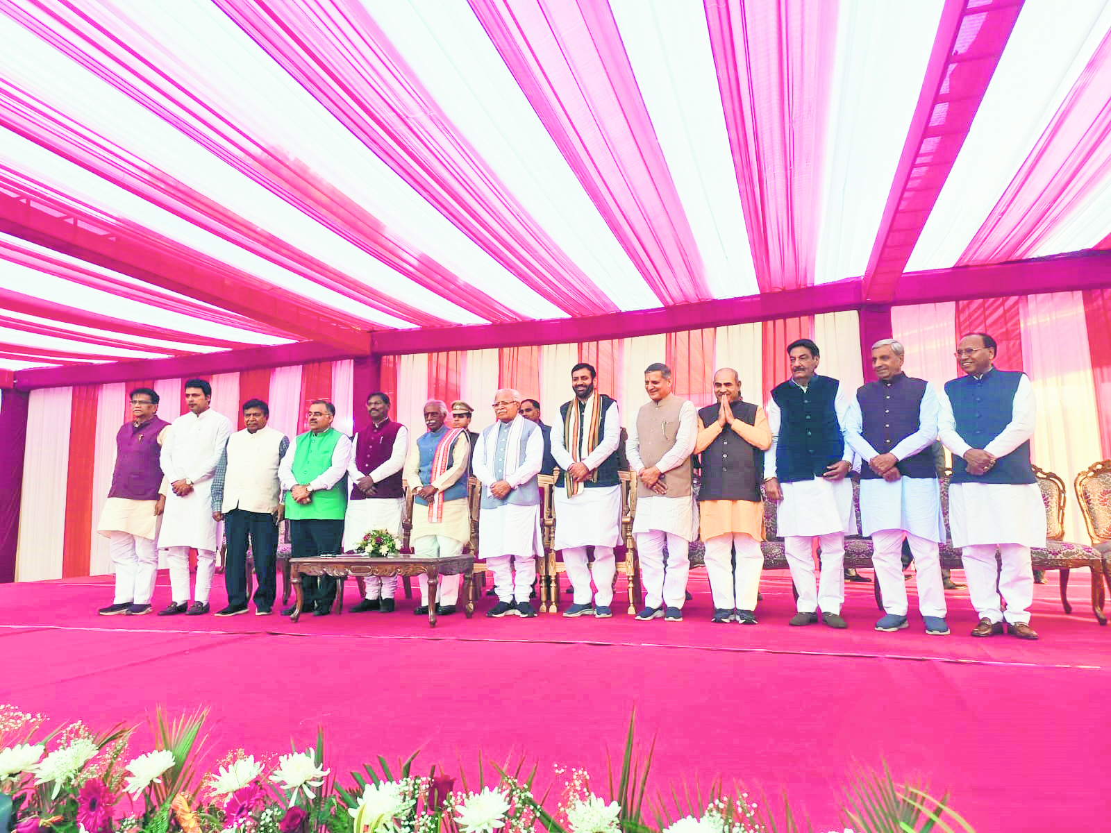 Nayab Saini sworn in as Haryana CM, 5 others also given berth in cabinet