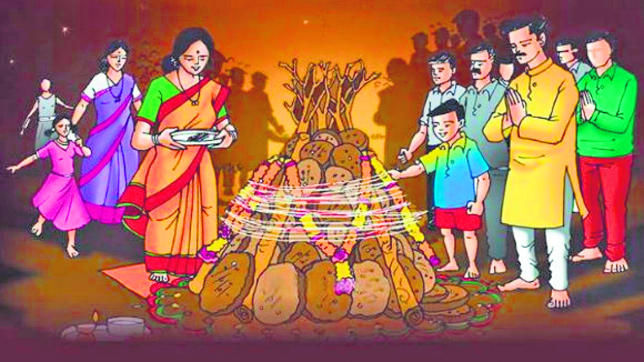 Holika Dahan: Symbolic bonfire lighting ceremony for Holi festival