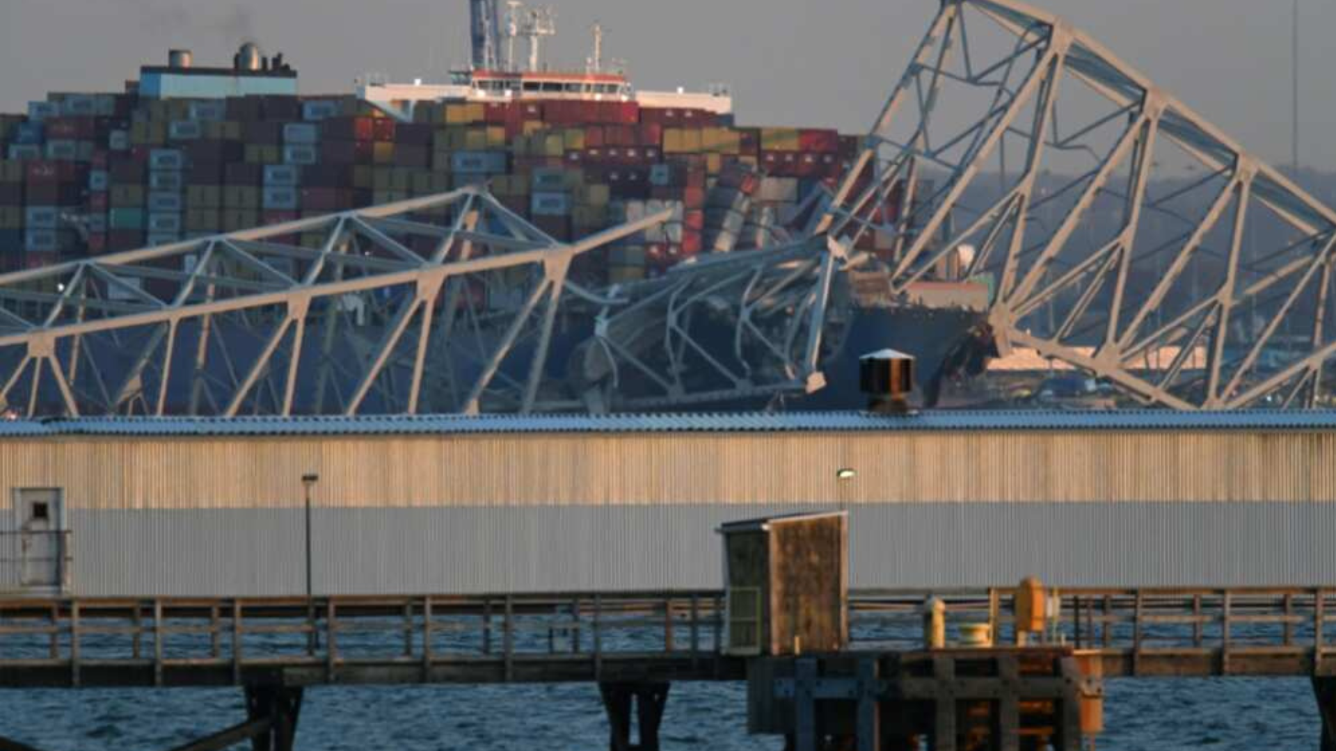 Francis Scott Key Bridge collapses into Patapsco River, search for survivors in progress.