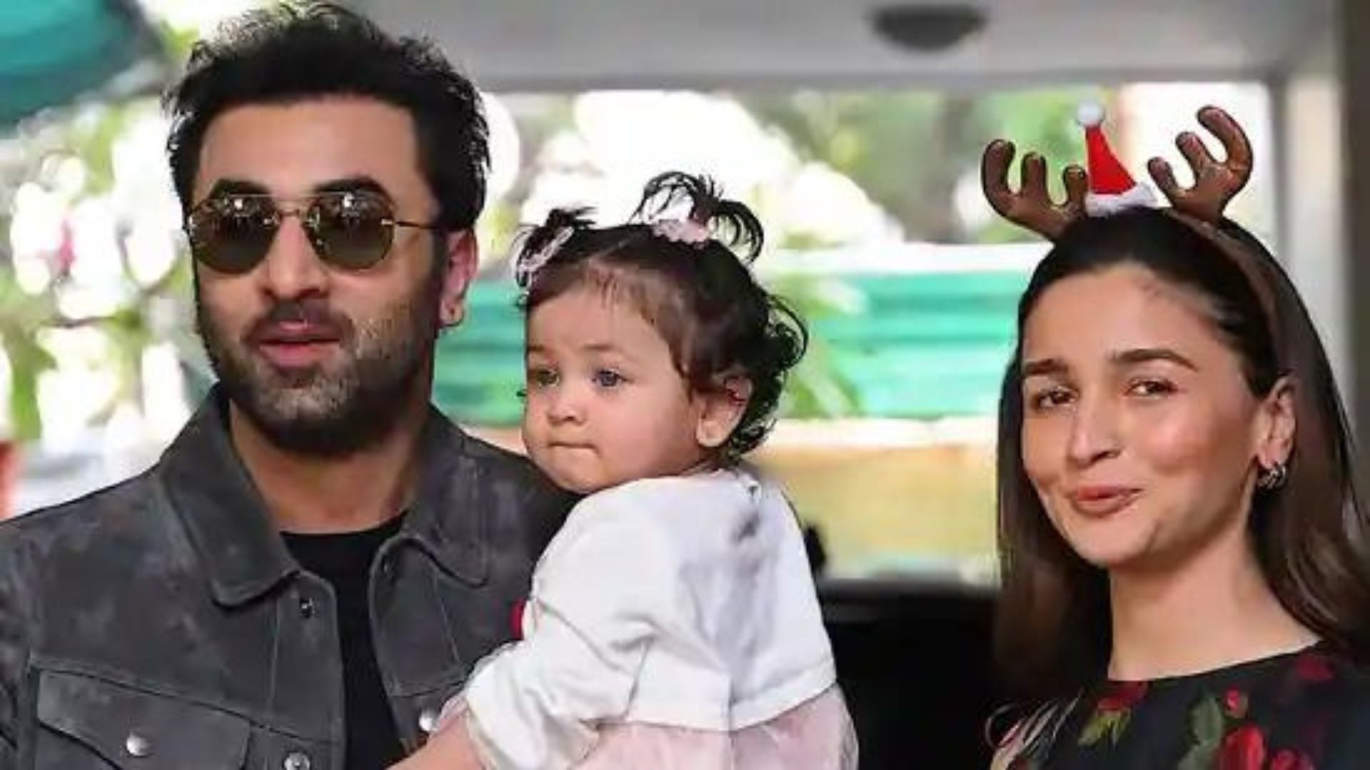 Ranbir Kapoor with wife Alia and daughter Raha