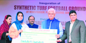 LG felicitates medal winners, inaugurates sports infrastructure in Jammu