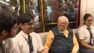 PM Modi travels with school students in India’s first underwater metro train in Kolkata