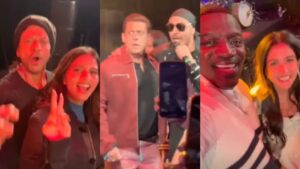 SRK, Suhana groove to ‘Chammak Challo’ with Akon, Salman Khan plays drums