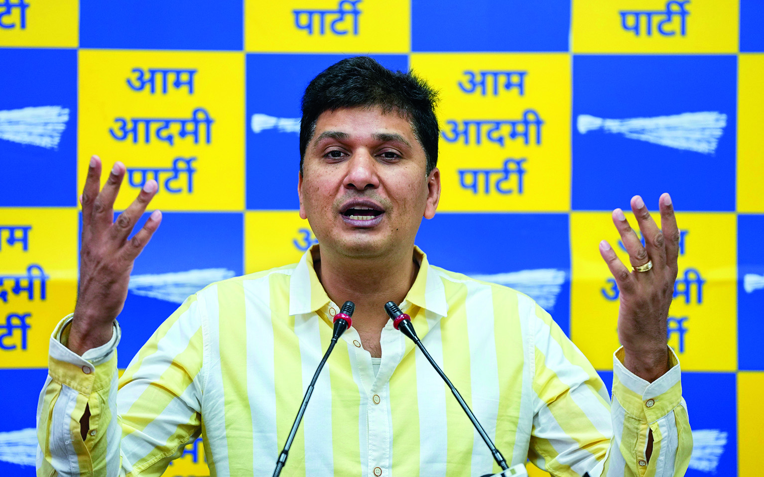 AAP Minister Saurabh Bharadwaj