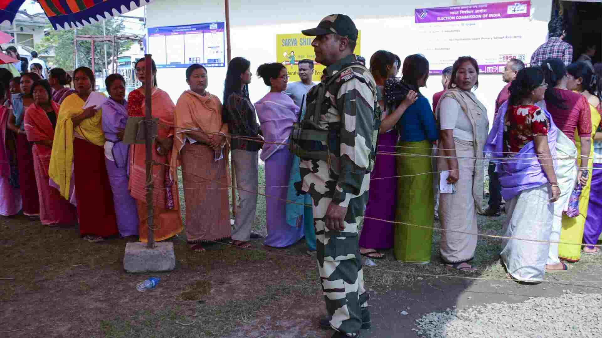 Voters of Manipur again go to vote after Violence