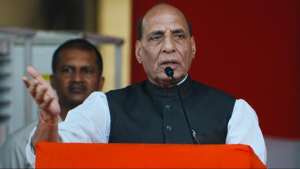 Rajnath Singh: BJP’s Target Developed India By 2047, Slams Congress for Regressive Manifesto