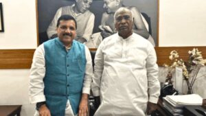 AAP’s Sanjay Singh Meets Congress President Kharge to Discuss Election Strategy