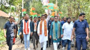 LS Polls: Tripura CM Manik Saha leads ‘Padyatra’ in support of BJP