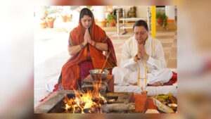 Uttarakhand CM Pushkar Singh Dhami performs puja on Chaitra Navratri