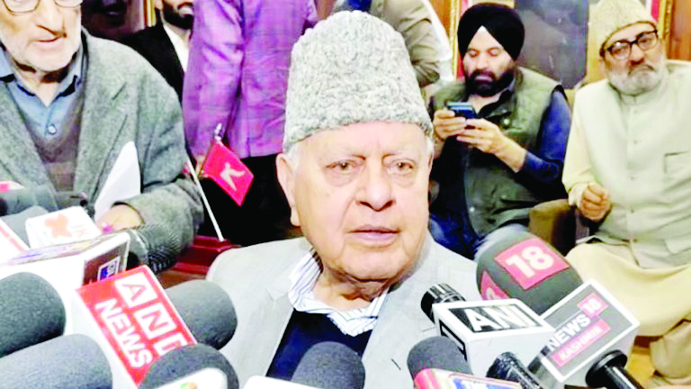 Farooq Abdullah warns against religious divides, advocates unity at Rajouri rally