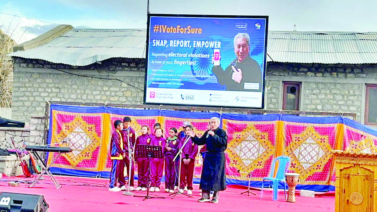 CEO UT Ladakh unveils election song