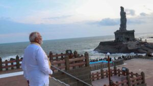 PM Modi Starts 45-Hour Meditation At Kanyakumari’s Vivekananda Rock Memorial