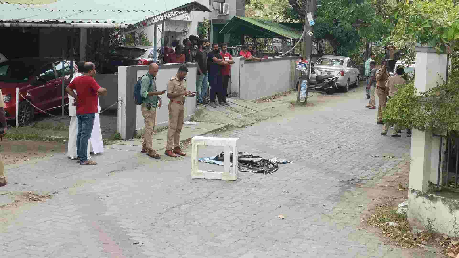 The body of a newborn baby, wrapped in a plastic cover in the upscale Panampilly Nagar area of Kochi on Friday morning