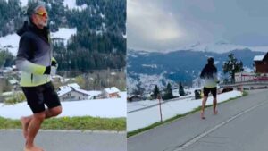 Unlock Fitness with Jogging: Milind Soman’s Barefoot Jog in 3-Degree in Switzerland