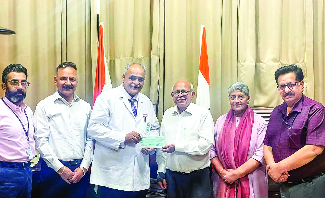 PGIMER receives generous donation of Rs 2 cr for poor PATIENTS welfare fund