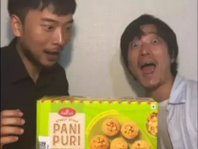 Korean Man Gives Epic Reaction After Trying Pani Puri for the First Time - WATCH