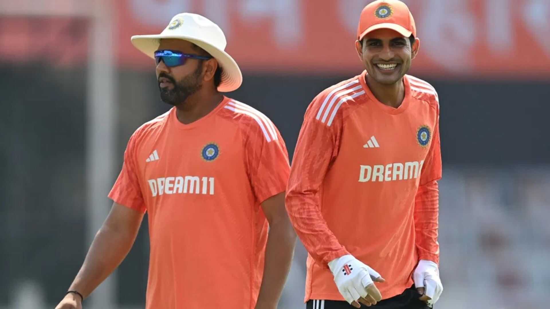 Indian Captain Rohit Sharma (Left) & Shubham Gill (Right)