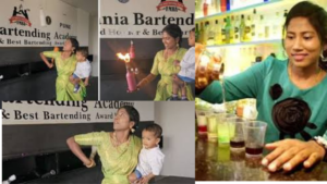 Watch Video: Woman In Saree Juggles Glass Bottles While Holding Baby