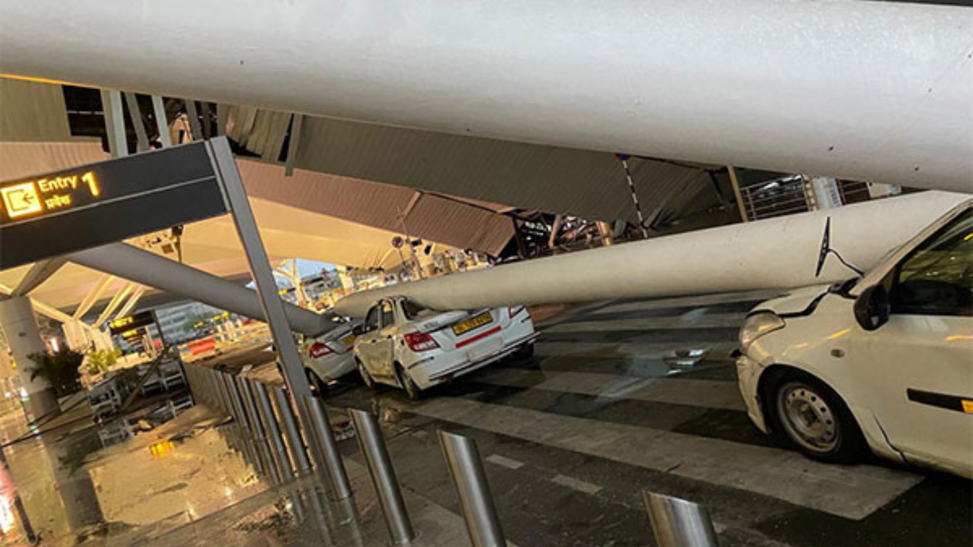 Watch: Roof Collapse At Delhi Airport Terminal 1, Multiple Injured