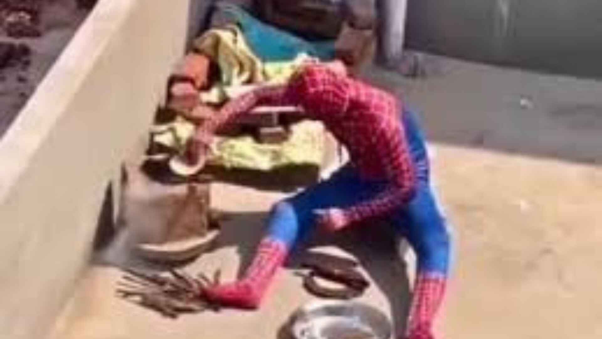 Watch: Spider-Man Spotted Making Rotis On Terrace