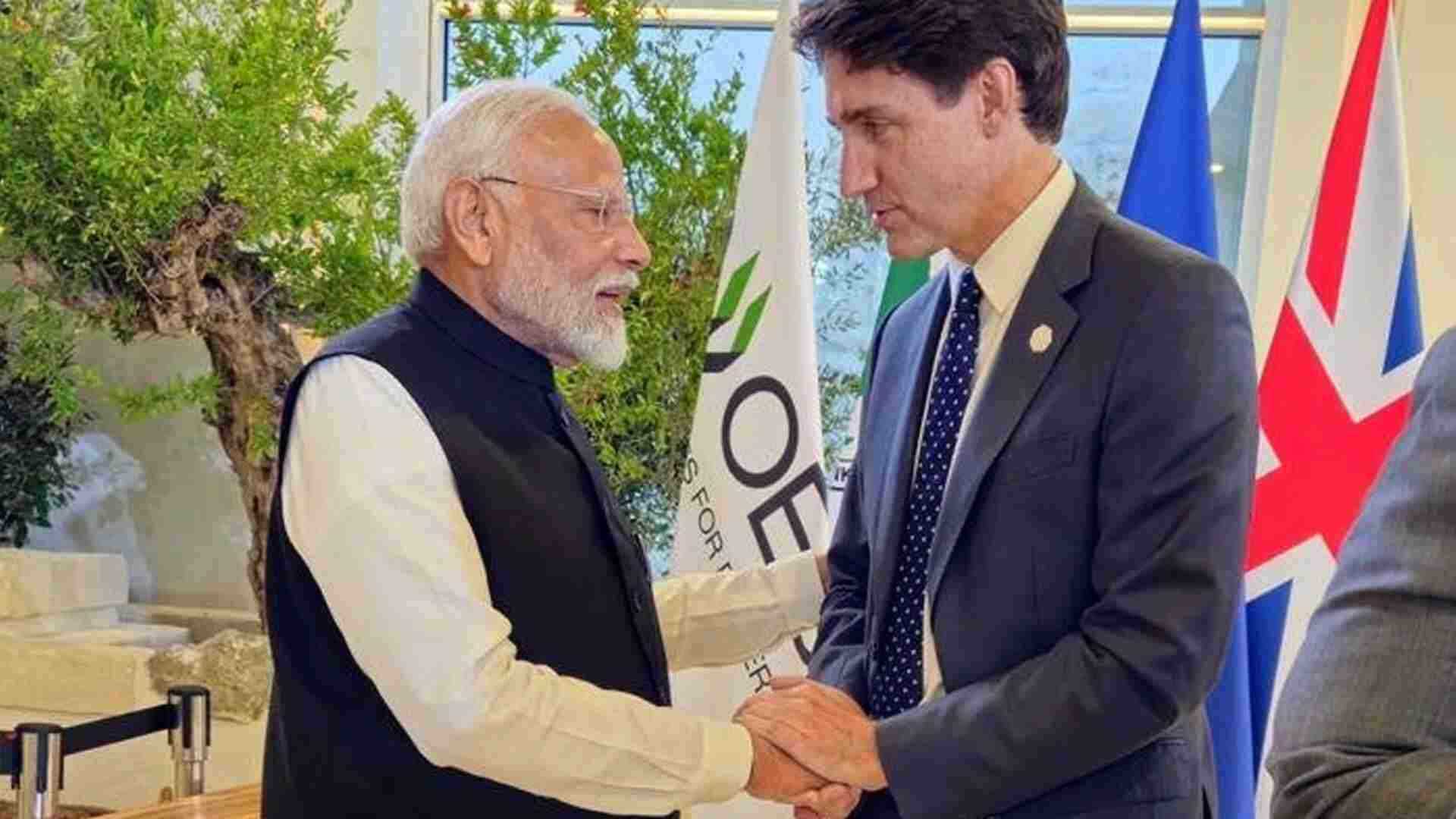 PM Modi (Left) & Justin Trudeau (Right)