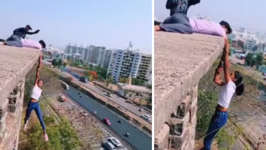 WATCH - Pune Teen's Deadly Stunt Will Send Chills Down Your Spine; Viral Video Leaves Netizens Furious