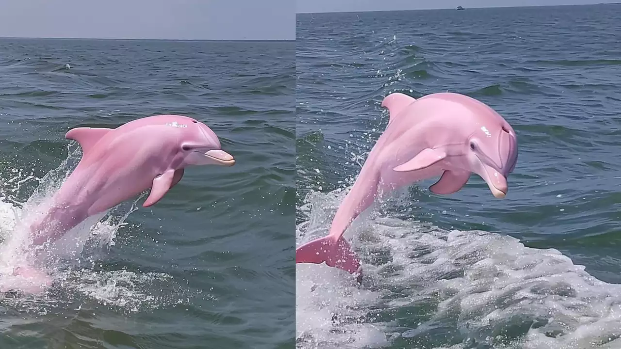 Rare 'Pink' Dolphin Sighted In US Waters Grab Social Media Attention: Are These Real Or AI Generated?