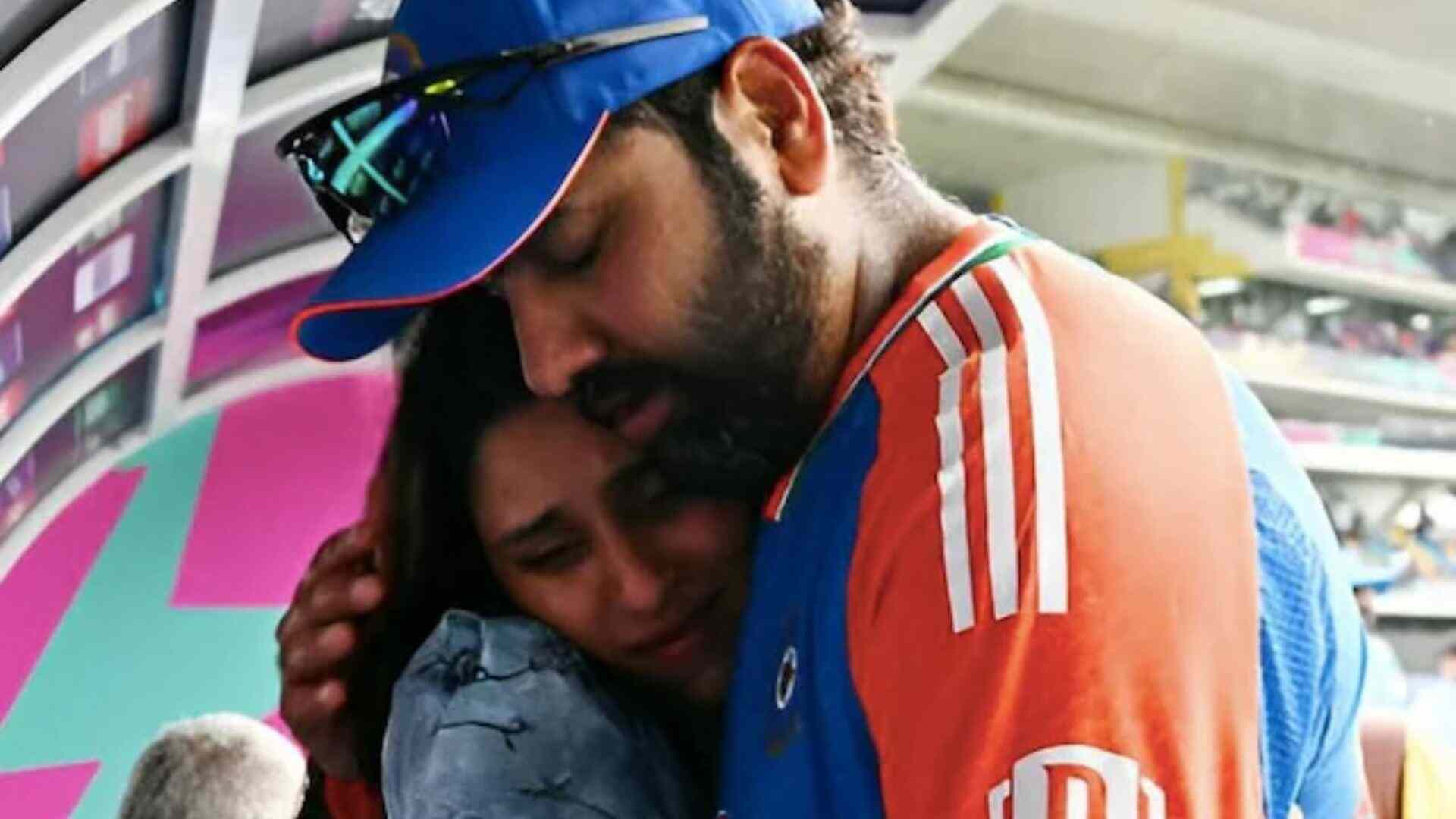 T20 World Cup Final: Indian Captain Rohit Sharma Cries & Hugs His Wife Ritika Following T20 World  Cup Win