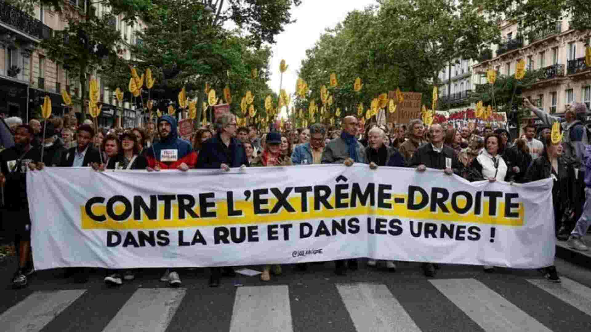 Thousands March In France Against Far-Right National Rally