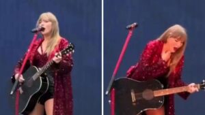 Taylor Swift Swallows Bug Mid-Performance in London, Requests Fans To Sing For Her, Requests Fans To Sing For Her