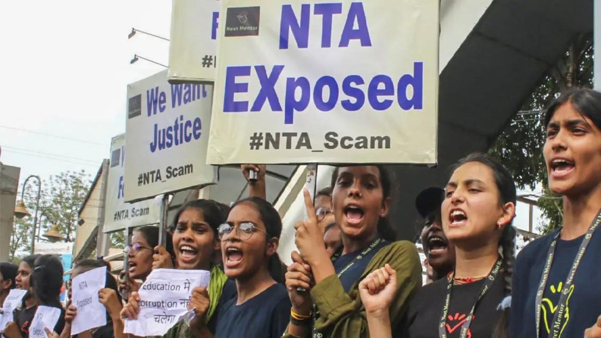 Students Protest Against NEET-UG Re-examination In Gujarat Amid Paper Leak Controversy