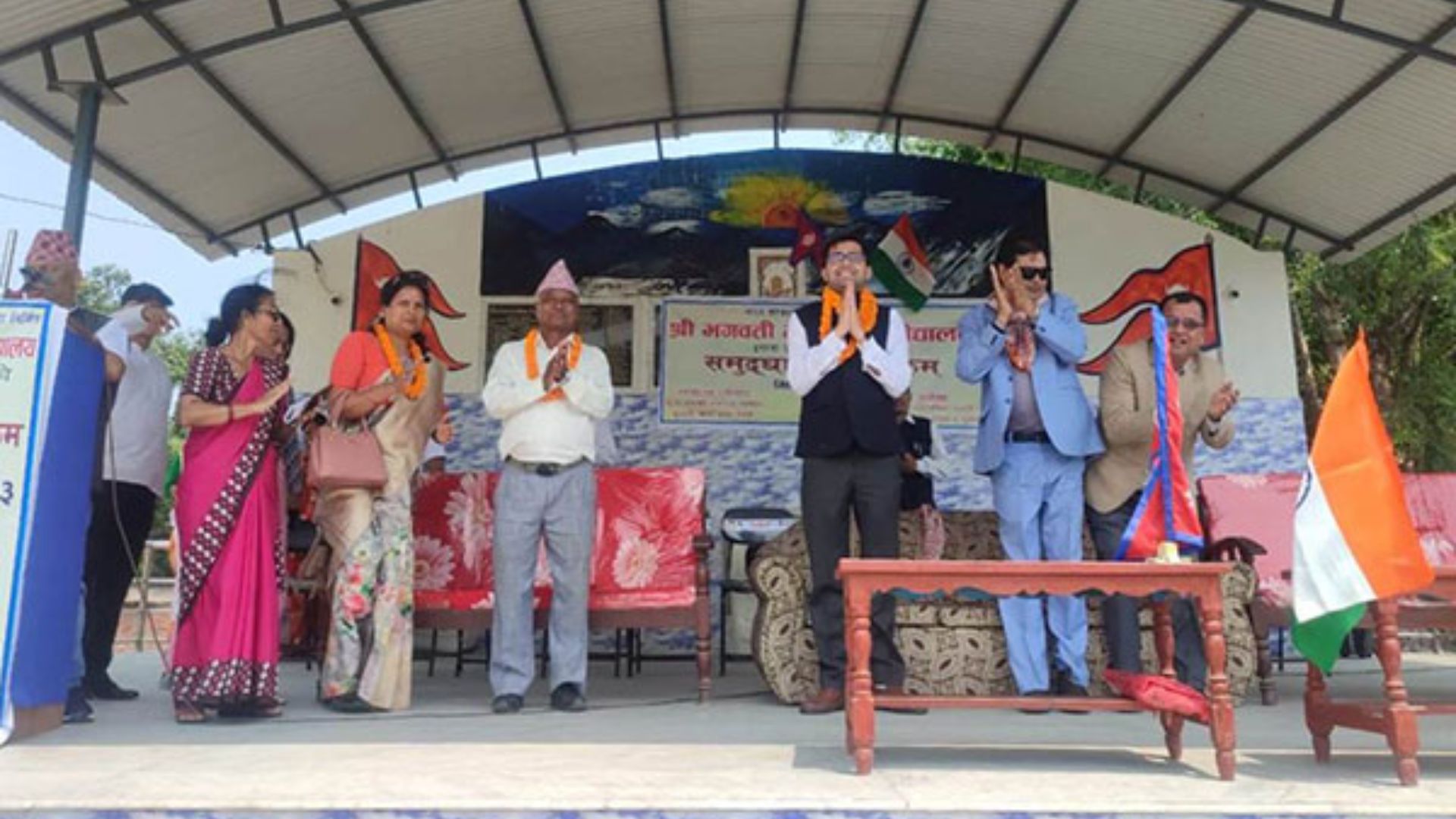 The Indian Embassy in Kathmandu announced the inauguration of two school buildings in the Sunsari district of Nepal, funded under the 