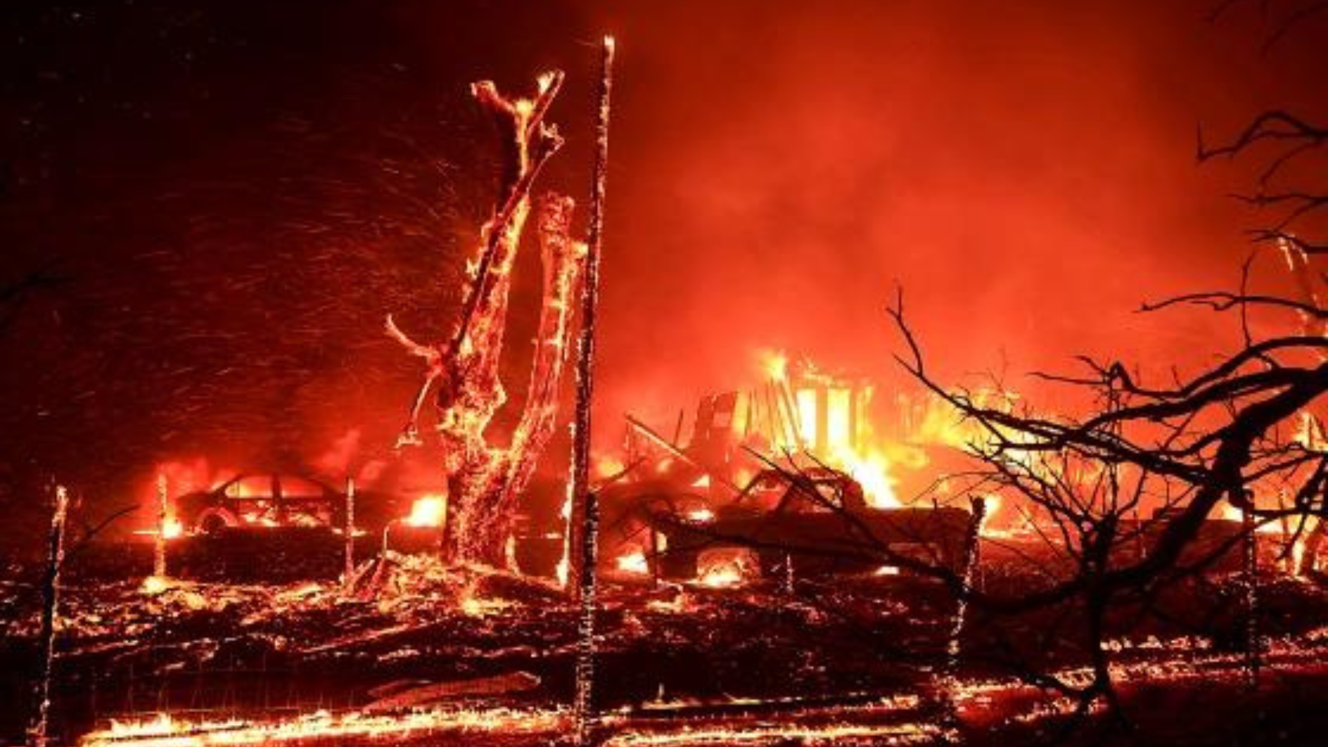 Firefighters Make Headway Against Wind-Driven Blaze Near California