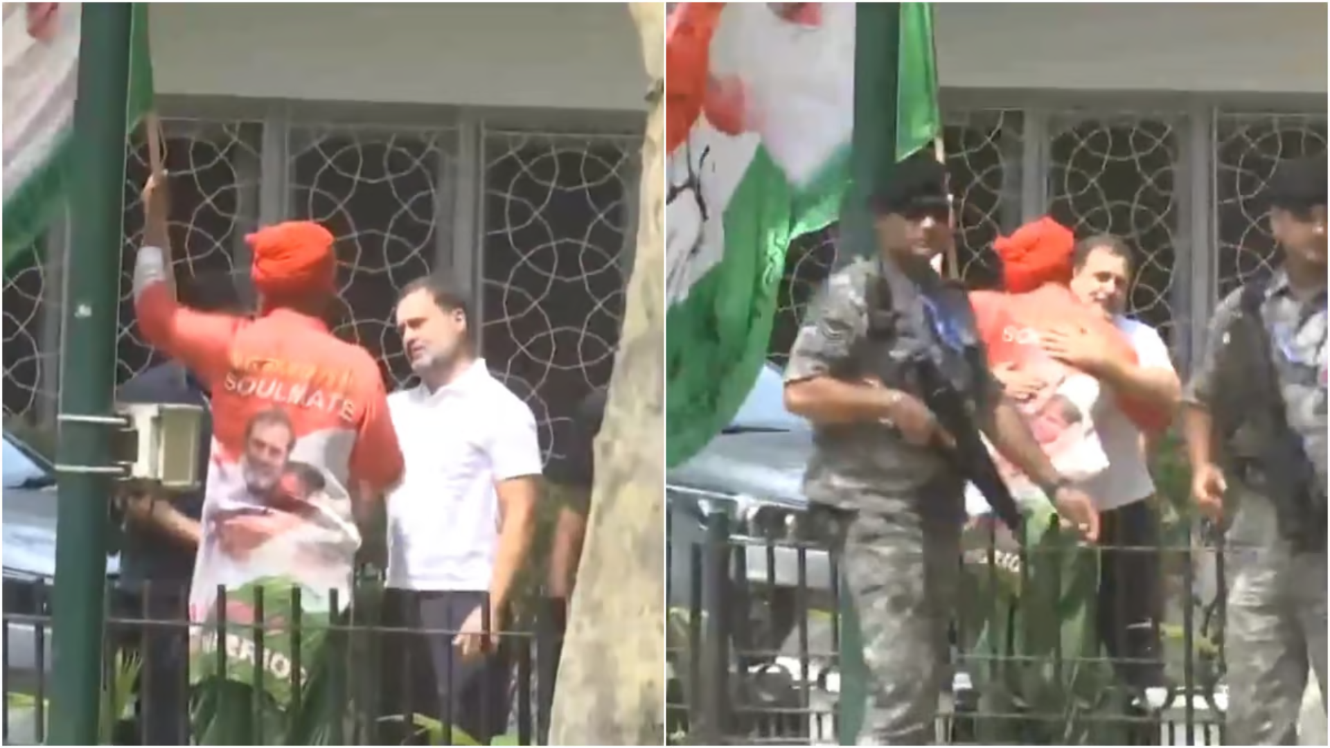 Watch: Congress Worker Hug Rahul Gandhi At AICC Headquarters In Delhi