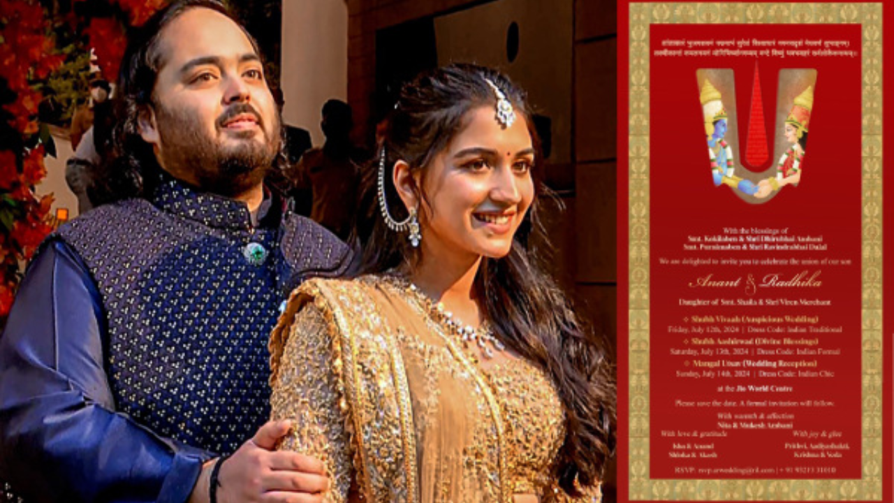 Watch: First Look Of Anant-Radhika's Wedding Invite, Features Gold Idols And Silver Temple