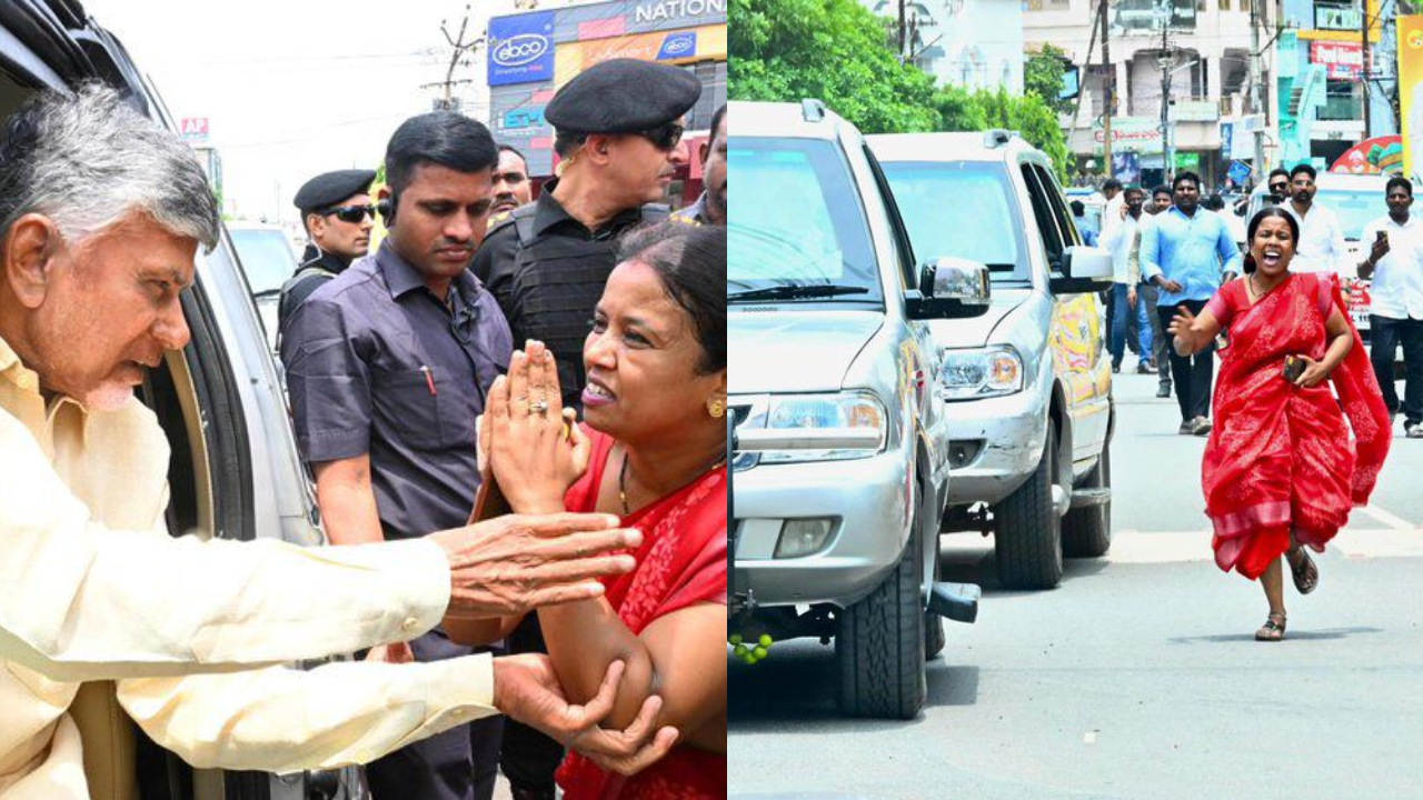 Watch: Women Having High Fever Runs Behind Chandrababu Naidu To Fulfill Lifelong Dream