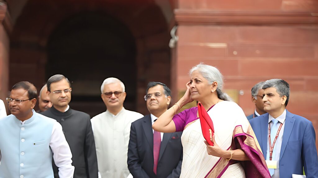 Budget 2024 FM Nirmala Sitharaman Reaches North Block With Team Watch 