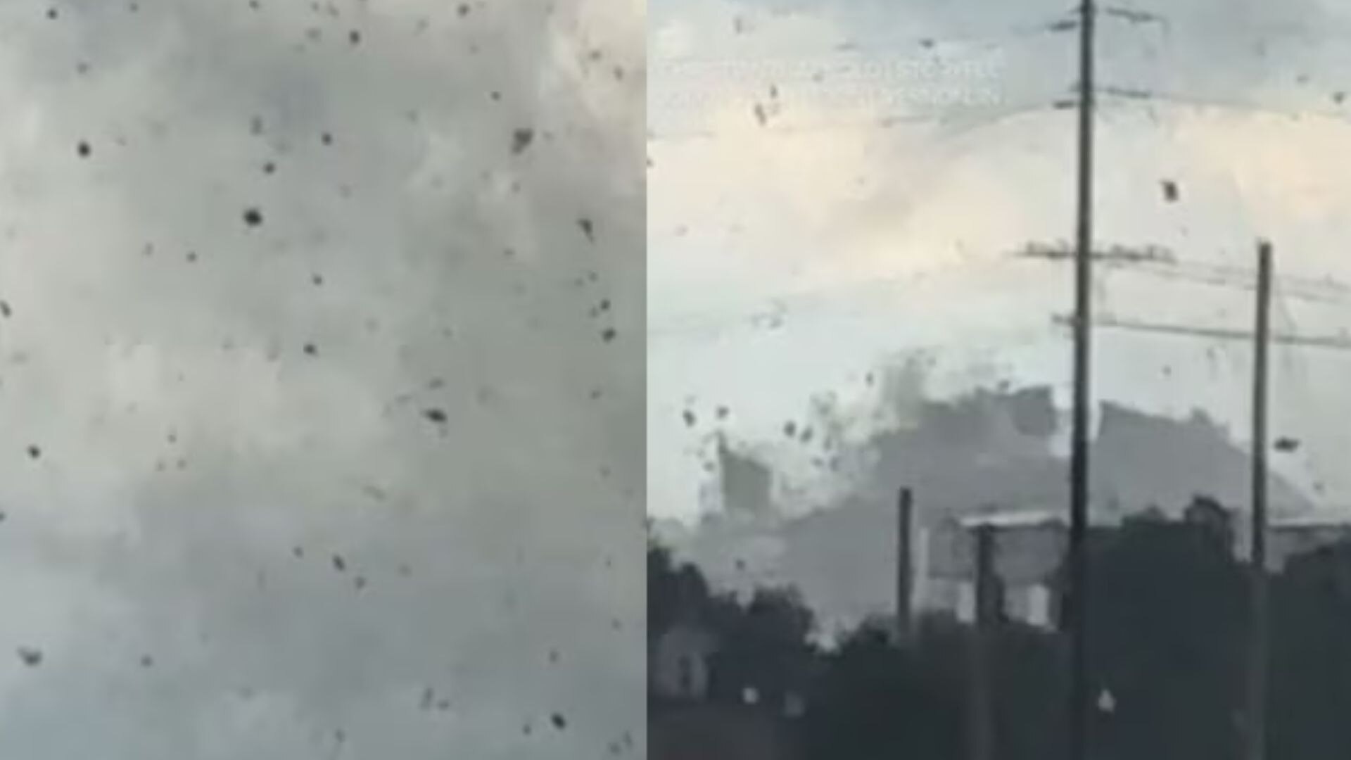 Clip From Viral video of Tornado lashing through the area