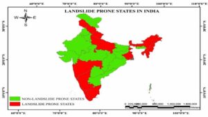 Landslide prone states in India as per-Geological Survey of India.