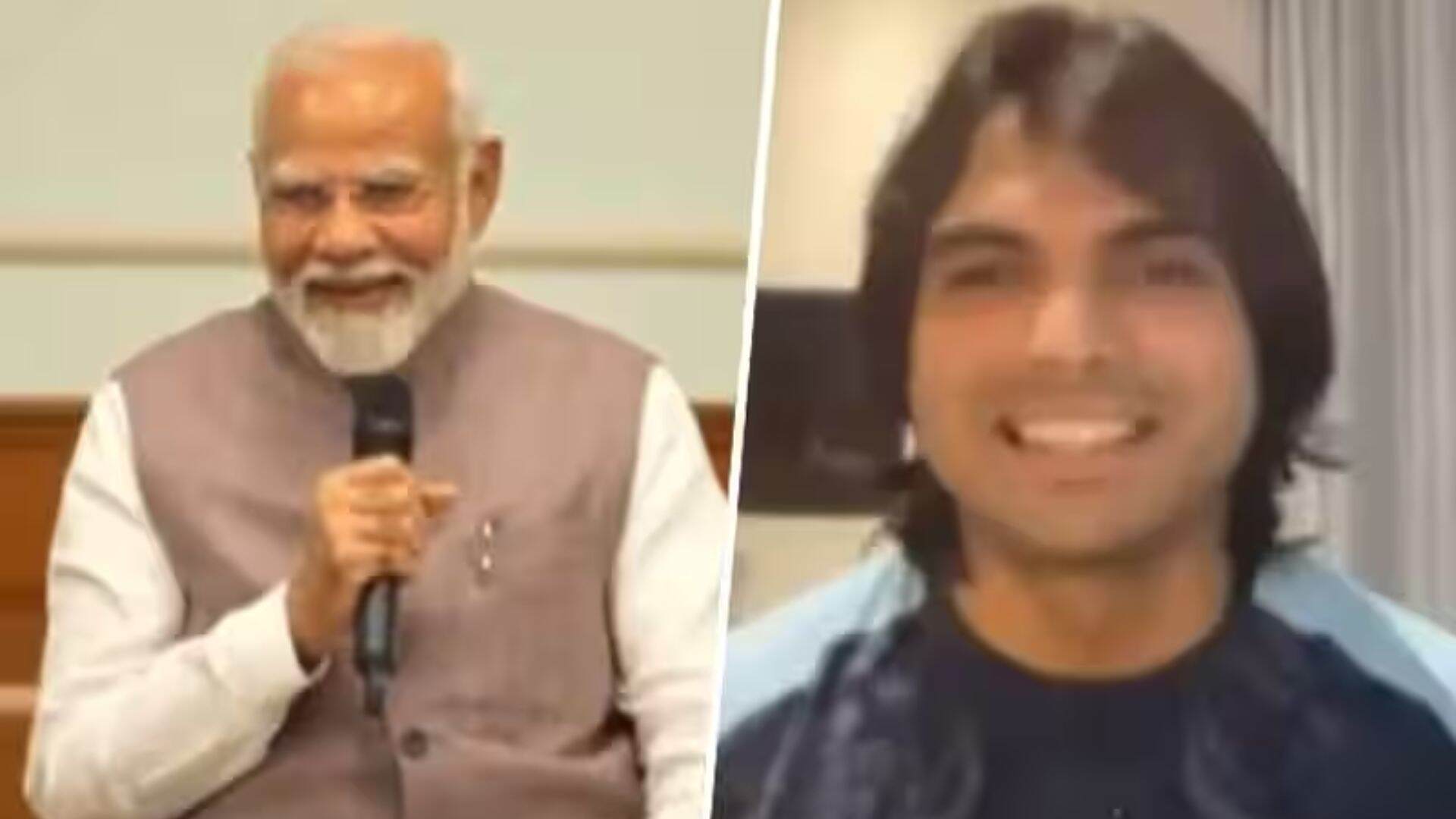 PM Modi Interacts With Neeraj Chopra